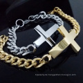 Mode Silberschmuck Heißverkauf Edelstahlschmuck Cross Chain Denim Kettenarmband